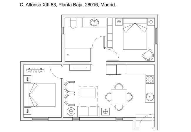 Apartment in Madrid - M (AXIII83) Apartamento con jardín Hispanoamérica